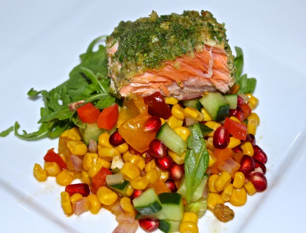herb crusted salmon