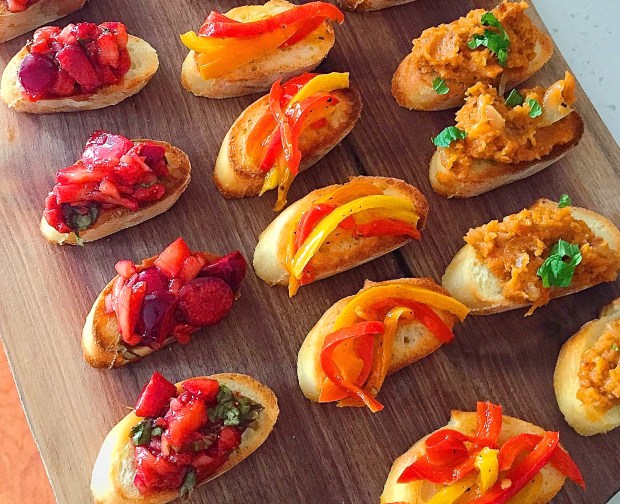 Bruschetta Board Close Up