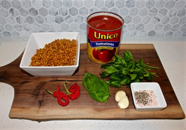 Ingredients - Lentil & Tomato Soup