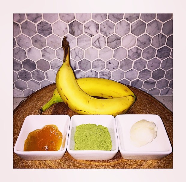 Banana Matcha Mask Ingredients