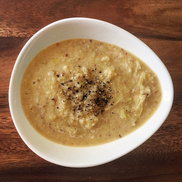 Roasted Cauliflower & Leek Soup